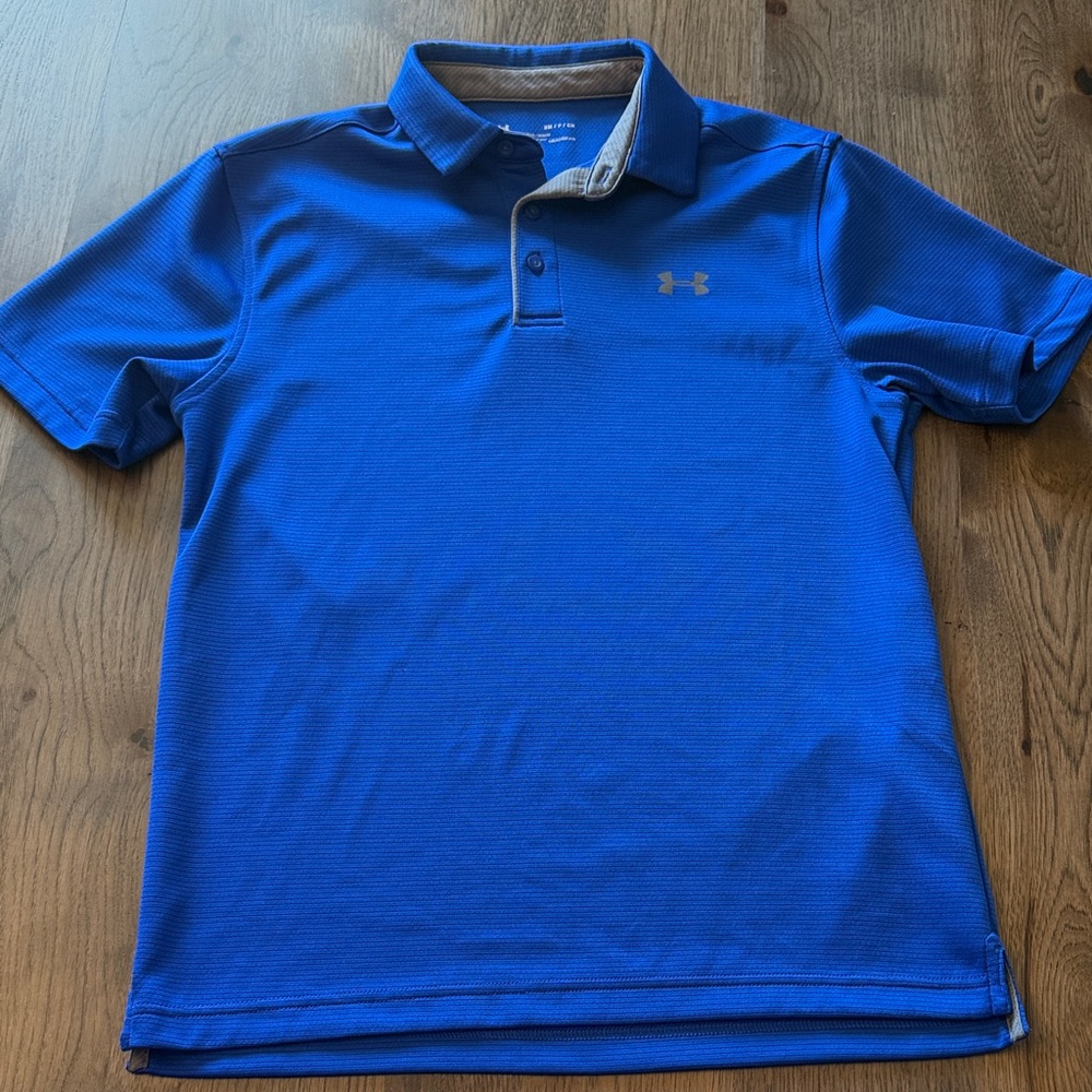 Under Armour Men's Small Royal Blue HeatGear Polo